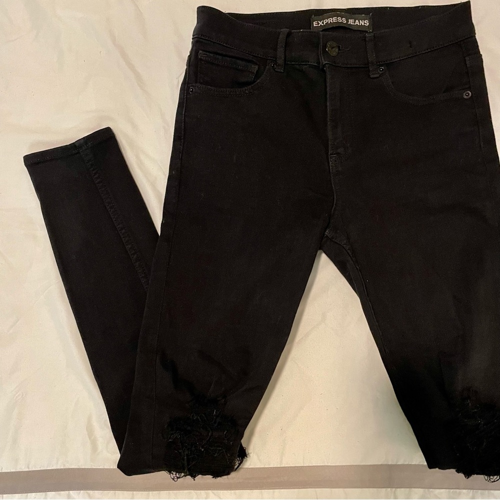 EXPRESS Legging High Rise Denim - Picture 14 of 16